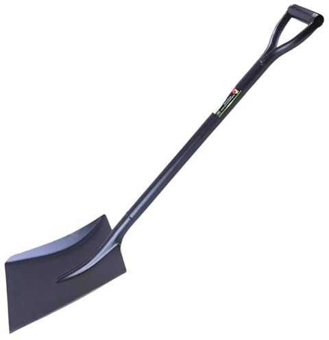 Easy Shopping® Black Full Metal Shovel/Spade for Gardening, Digging, and Builder Work, Square Head, D -Grip Handle Light Wight