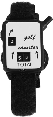 Cpolebev Golf Club Stroke Score Keeper Count Putt Shot Counter Watch w/Wristband Band Black
