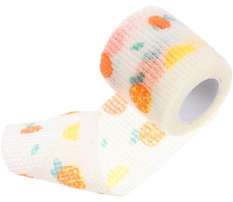 Toddmomy 4.5m Pet Bandage Wrap Für Hunde Selbsthaftender Verband Mit Obstmuster Elastisches Selbstklebendes Tape Für Wunden An Pfoten Und Beinen Für Außenbereich