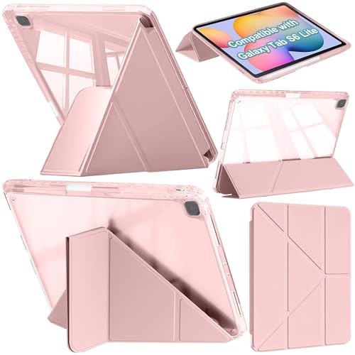A-BEAUTY Funda para Samsung Galaxy Tab S6 Lite 10.4 2024/2022/2020 Rosado