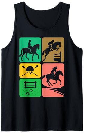 Riding Dressage e Jumping Obstacle Rider Horse Equestrian Tank Top