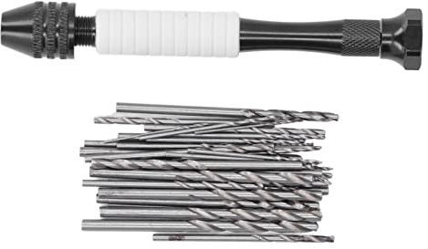 MasYosh 49-teiliges Handbohrer-Set, Hochgeschwindigkeitsstahl-ABS-Spiralbohrer für Holz, Kunststoff, Gummi, PVC, mit Leichtem, Kompaktem Design für Elektronische Montage, Modellbau,