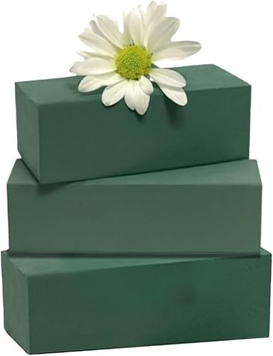 3 Pack Large Wet Floral Foam Block 23 x 11 x 7cm | Florist Foam Bricks for Fresh Flowers | Versatile Flower Foam for Weddings, Birthdays, Parties, Table Displays & Elegant Home Décor