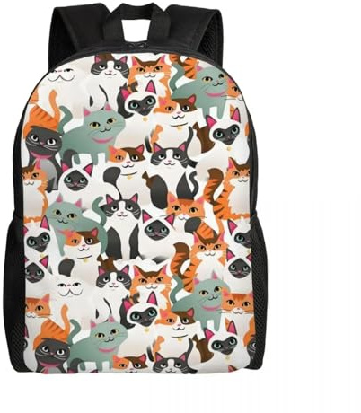 ASDCTYTKO Individuell verpackte super süße Cartoon-Rucksäcke für Männer, Frauen, College-Schülerinnen, Schultasche passt 15-Zoll-Laptoptaschen Festivalgeschenk