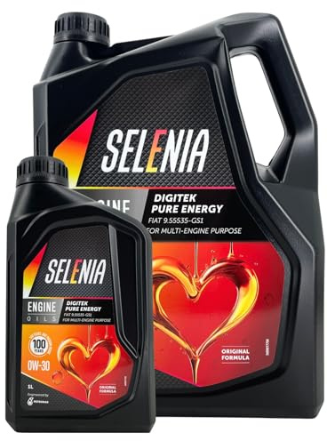 Selenia Digitek Pure Energy 0W-30 Motoröl 5+1 Liter (6L Set) - Petronas Premium Motorenöl für PKW