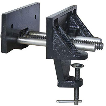 KATSU Heavy Duty Wood Clamp Vice 6 Inch, Woodworking Clamp-on Table Bench Vise Workbench Hardware Tools for Carpentors Joiners 313182