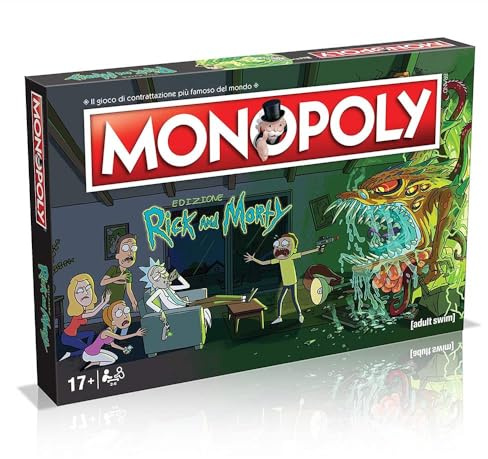 Winning Moves Monopoly Rick and Morty – Brettspiel für Erwachsene und Kinder, 2 bis 6 Personen, ab 8 Jahren