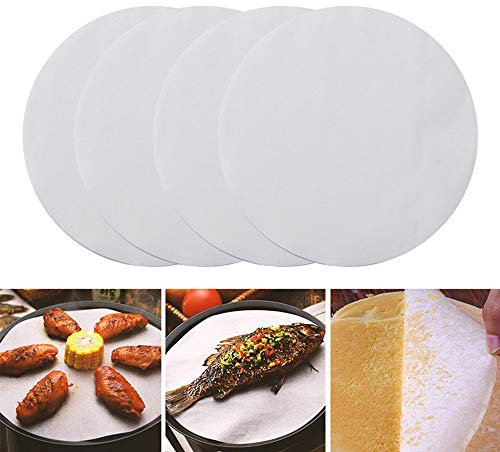 Round Parchment Paper, 100Pcs 8 Inch Non-Stick Baking Parchment Paper Circles Sheets Cake Tin Liners