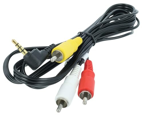 vhbw Adaptateur audio video AV câble en composite compatible avec Sony DCR-PC120E, DCR-PC350, DCR-PC350E, DCR-SR21, DCR-SR21E appareil photo