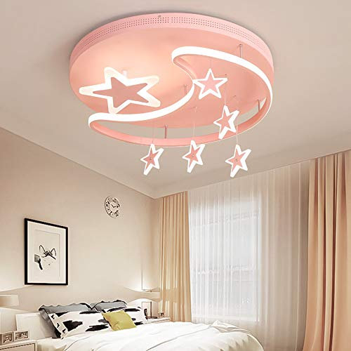 Deckenleuchte LED Kinderlampe Dimmbar Deckenlampe Mit Fernbedienung Acryl Junge Mädchen Schlafzimmer Kinderzimmerlampe Moderne Schlafzimmer Wohnzimmer Küche Kinderzimmer Star Dekoration Lampe,52cm