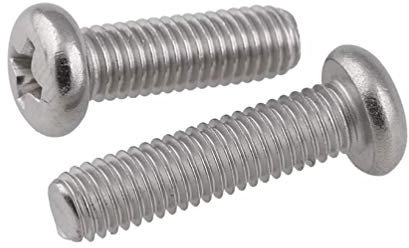 Rundkopfschraube aus Edelstahl 304, M5-Flachkopf-Maschendraht Halbrundschraube, Schraube-M5 * 6-60St