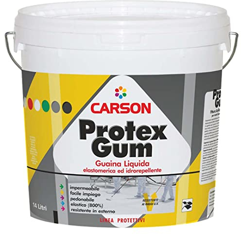 Colorificio Carson Protexgum Protex Guaina Liquida Impermeabilizzante Per Tetti Terrazze Guaine Bituminose 4 Lt Grigio