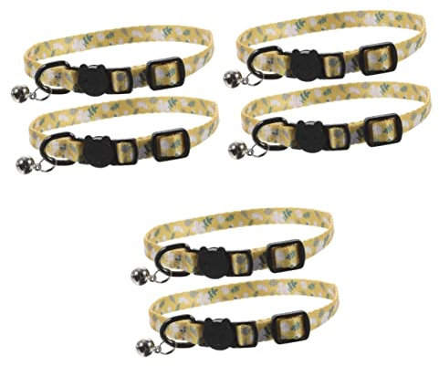 Mipcase 6stücke Katzenhalsband Mit Sicherheitsverschluss Und Glocke Verstellbares Für Kätzchen Und Für Alltag Feiern Und Besondere Anlässe