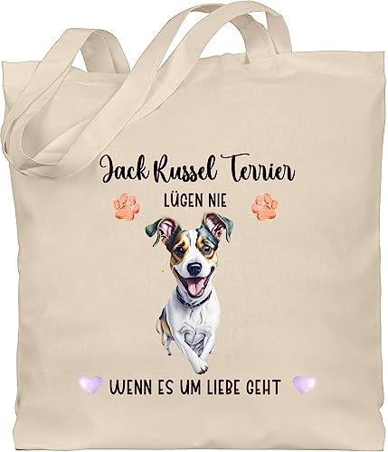 Geschenk mit Namen personalisiert by Shirtracer - Baumwolltasche - Hunde - Jack Russel - Geschenk Hundebesitzern