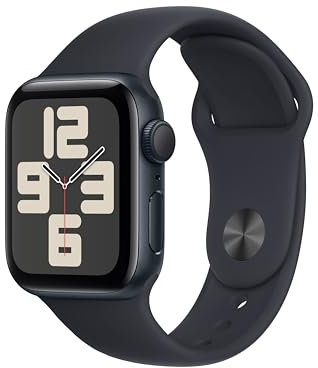 Apple Watch SE (2nd Gen, 2023) [GPS 40mm] Smartwatch with Midnight Aluminium Case with Midnight Sport Band S/M. Fitness & Sleep Tracker, Crash Detection, Heart Rate Monitor