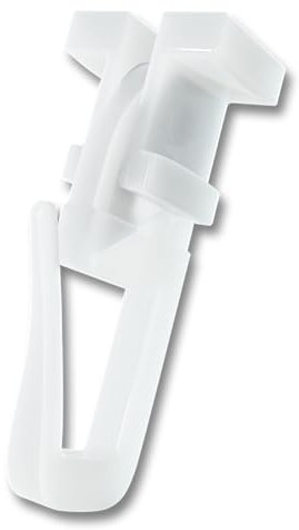 dekondo Duo X-Gleiter, Universal-Gleiter, Faltengleiter, mit drehbarem Kopf, universal einsetzbar für Gardinenschienen oder -stangen mit 4mm oder 6mm Profilschlitz/Laufnut (50)