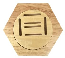 MiOYOOW Medaillen Display Halter, Rack aus Holz, Medaillenständer, Sechseckiger Medaillen Aufbewahrungskoffer für Basketball, Gymnastik, Fußball, Softball