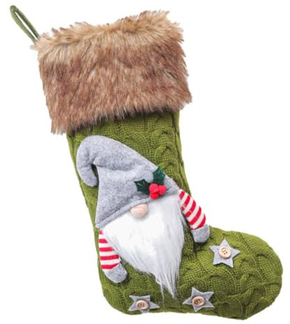 DRESSOOS 1 Pc Medias decoración Calcetines de Navidad calcetín calcetín navideño Dulces Calcetines Decorar Bolsa de Regalo Calcetines navideños Tejido de Punto