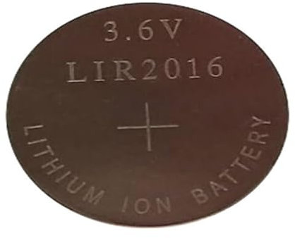BenjiPower LIR2016 - Pila de Botón Recargable de Litio Batería (18 mAh, 3,6 V, 1 Unidad), Pilas de Botón