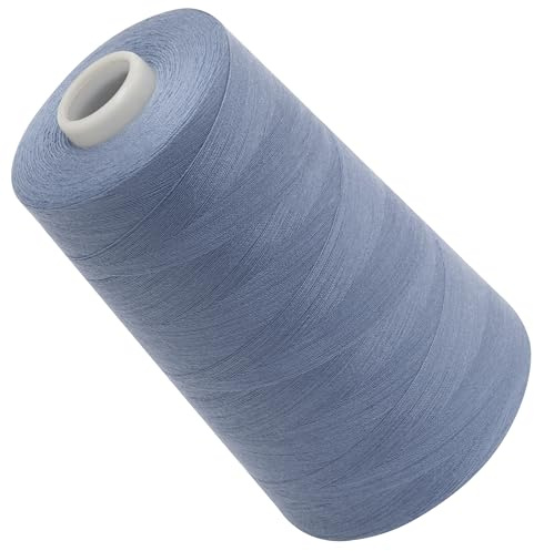 AERZETIX - C72633 - Nähgarnkonus 120 (40/2) 4000 m - aus polyester - konfektion, kurzwaren, garn, kordel, schnur, nähen, kleidung, faden - farbe blau -Taube