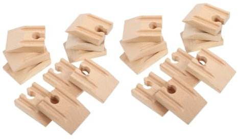 Toyvian 20stücke Teiliges Holzschienen Spielzeugzüge Geeignet Für Kreative Szenen Und Gängigen Bahnsysteme Stabile Glatte Und Sichere Verbindung Für Endlosen Spielspaß