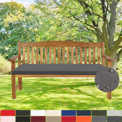 PHUSTJKL Bankkissen Bankauflage Outdoor Wasserdicht Stuhlkissen, 5CM Dicke rutschfeste Waschbar Abnehmbarem Gartenbankauflage, Sitzkissen für Gartenmöbel Schaukel Terrasse Drinnen, 100X40X5CM