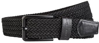 camel active Herren Elastischer Flechtgürtel - größenverstellbar, elastisch, mit Logoprägung, Dornschnalle - flexibel und komfortabel Schwarz menswear-L