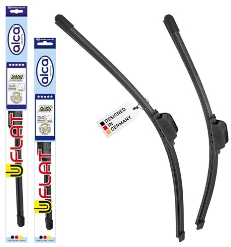 alca® Scheibenwischer für TOYOTA AURIS | 10.2006 - 10.2012, U-FLAT Flachbalkenwischer, flaches Design, Flexibel, Nanographitbeschichtung