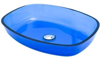 Lavabo de Salle de Bain Lavabo de navire de salle de bains Toilette Lavabo simple Lavabo en verre trempé Bassin de comptoir d'hôtel Lavabo en Céramique(A,Sink only)