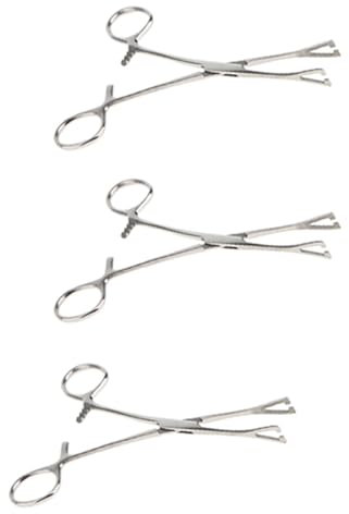 Xptieeck 3X Dreiecks-ÖFfnungszangen-Piercing-Pinzetten-Werkzeug Edelstahl-KöRper-Piercing-ZangenköRper für Ohr-Nase-Zunge