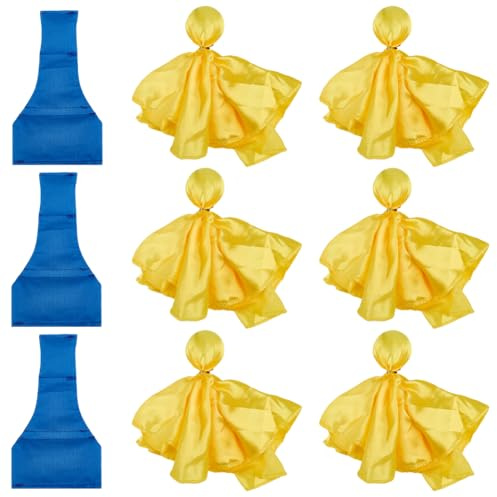 OLYCRAFT 6Pcs Football Penalty Flags with 2pcs Throw Down Long Neck Bean Bags Yellow Penalty Flag Referee Flag Tossing Flags Sports Flag Set for Rugby Referee Football Games Party Accessory