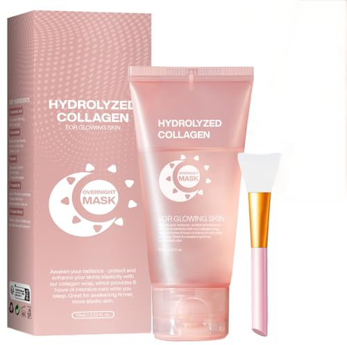 Collagen Night Wrapping Mask, Kollagen Overnight Maske Gesicht, Korean Peel off Kollagen Maske - Tiefe Hydratation, Reduziert Falten & Verbessert die Hautelastizität (PACK 1/Entdeckungs-Set)