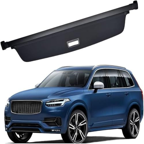 QiaoCL Cubierta De Carga Retráctil para Maletero para Volvo XC90 2015-2023, Trasero Trunk Estante Paquetes Privacidad Cargo Protectora Cubierta
