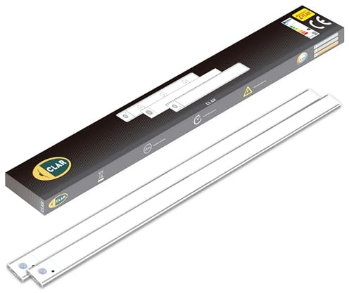 CLAR - Luce LED Sottopensile con Sensore di Movimento, Senza Fili e Ricaricabile, Luce Magnetica per Cucina e Armadio, 80 cm (Pack 2)