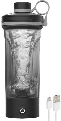 PEARL sports Akku Shaker: Akkubetriebener Protein- und Milchshaker, 600 ml, spülmaschinenfest (USB Mixer, Eiweiß Shaker Mixer, Kaffee)