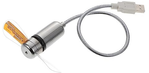 Happyyami Ventilador USB Portátil para Computadora con Reloj LED y Función de Refrigeración, Material Pvc y Aluminio, Diseño Compacto para Oficina y Uso Familiar