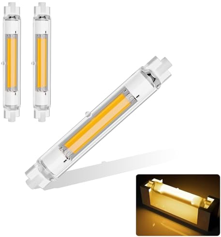Hsientpe R7S LED 118mm Dimmbar,30W LED Lampe (ersetzt 300W Halogen) Warmweiß 3000K, 3000 Lumen, 360° Strahlwinkel,kein Flackern,Sofort 100% Helligkeit,für Stehleuchten/Deckenstrahler,2er Pack