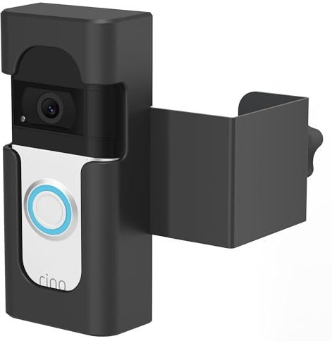 No-Drilling Anti-Theft Video Doorbell Mount for Ring Battery Doorbell Pro/Plus/Video Doorbell 1/2/3/4/Plus/2nd(2020 Release), No Block Sensor Mounting Bracket for Home/Apartments/Businesses/Dorm