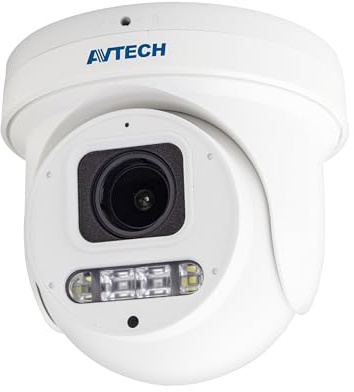 Avtech 635266 Telecamera IP Dome H.265 IR da 5 MP Rilevamento Basato su AI IP66, DGM5907SVSGAT Bianco