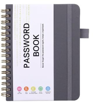 Internet-Adress-Organizer, Logbuch, Passwort -Verwaltungsbuch,Kompakte Adressbücher Hardcover - A6-Passwortbuch, effizienter Adress-Organizer für Familienfreunde