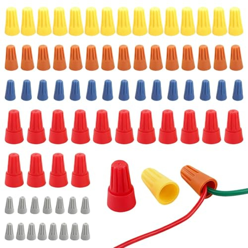 75PCS Electrical Wire Connectors Kit, Wire Cap, Outdoor Sealing Torsion Nut Cap, Wires Connector, Wires Nut, Suitable for Home, Car.