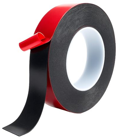 Unikeen Nastro biadesivo extra forte, 20 mm*10 m, adatto per auto per montaggio durevole e adatto per l'industria automobilistica fai da te, striscia LED