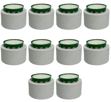 LLHCF Lot de 10 anneaux fixes pour plantes d'aquarium en céramique avec doublure en coton - Accessoires d'ancrage améliorés
