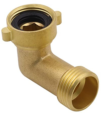 Oxtxuzdm Irrigation Hose Elbow 90 Degree Brass Elbow Solid Brass Adapter Quick Connect Garden Pipe Extension Adapter Heated Water For High Pressure Heavy Duty Sprayer Nozzle Retractable Wall Mount