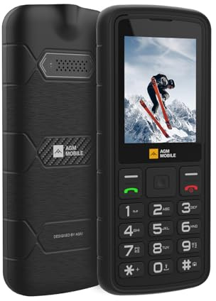 AGM M9 4G Outdoor Handy ohne Vertrag, Seniorenhandy mit großen Tasten | 1200mAh Akku, robust IP68/IP69 wasserdicht, 2,4 Zoll Display, Taschenlampe, FM-Radio, Drei SIM-Kartenslots