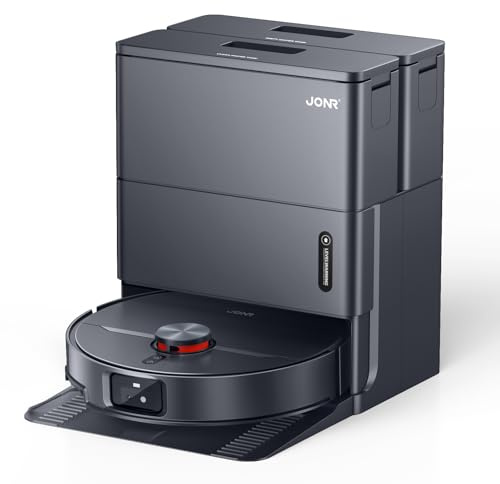 JONR X1 MAX 20000 Pa Ultra Succión Robot Aspirador y Fregasuelos,30 mm Obstáculos,Limpieza con Agua Caliente 75 °C,Secado Rápido 45 °C,Evitación Inteligente de Obstáculos con IA & Navegación 360° (M)