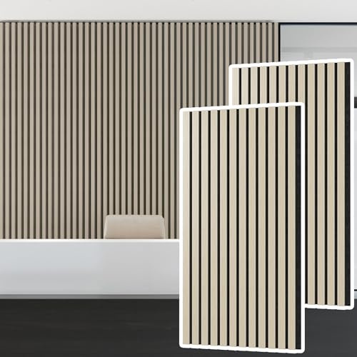 YEATHOR 4pcs Acoustic Wall Panels 120x60cm Sound Proofing Panels Acoustic Panels Wood-effect Finish Sound Absorption Pannelling for Conference Rooms Recording Studios Cinemas & Home cinemas, Oak