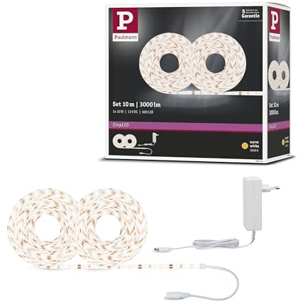 Paulmann 78974 SimpLED Strip Set 10m 22W Warmweiß beschichtet