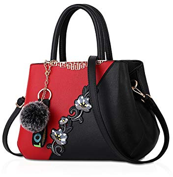 NICOLE & DORIS Sacs à main pour femmes sacs à bandoulière à la mode motif de fleurs Sac d'épaule épissage couleur