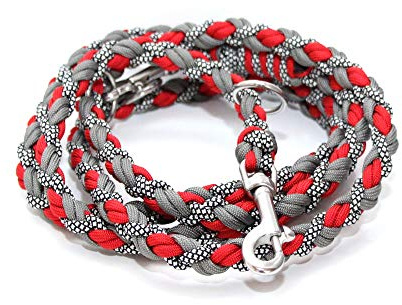 Paracord Leine, Hundeleine, verschiedene Längen und Karabiner wählbar, verstellbar